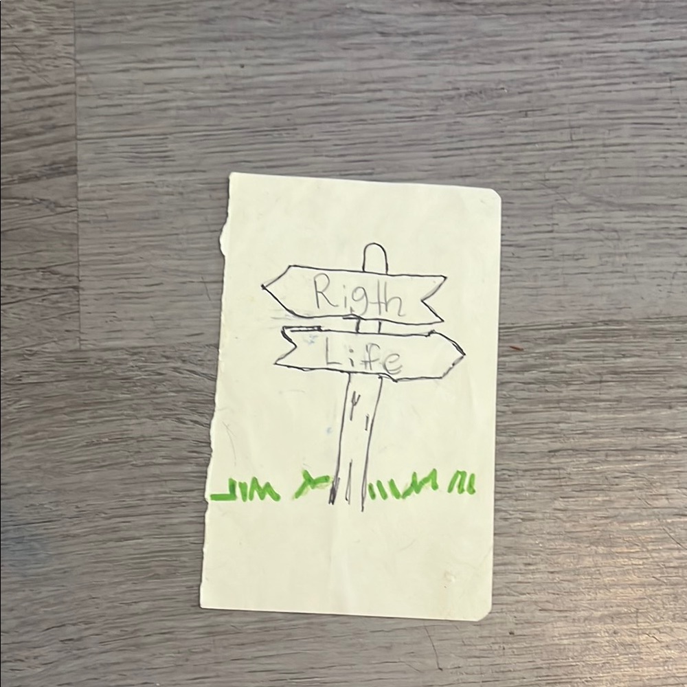 Hand-Drawn Directional Sign Art
